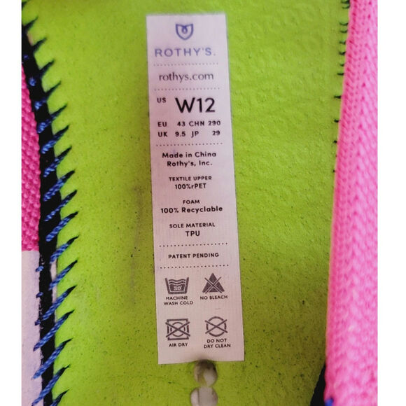 ROTHY'S SLIP ON SNEAKERS IN HOT PINK, SZ 12 - Picture 16 of 16